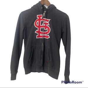 Nike MLB Gray Cardinals Zip Up Hoodie Boy's Size Medium